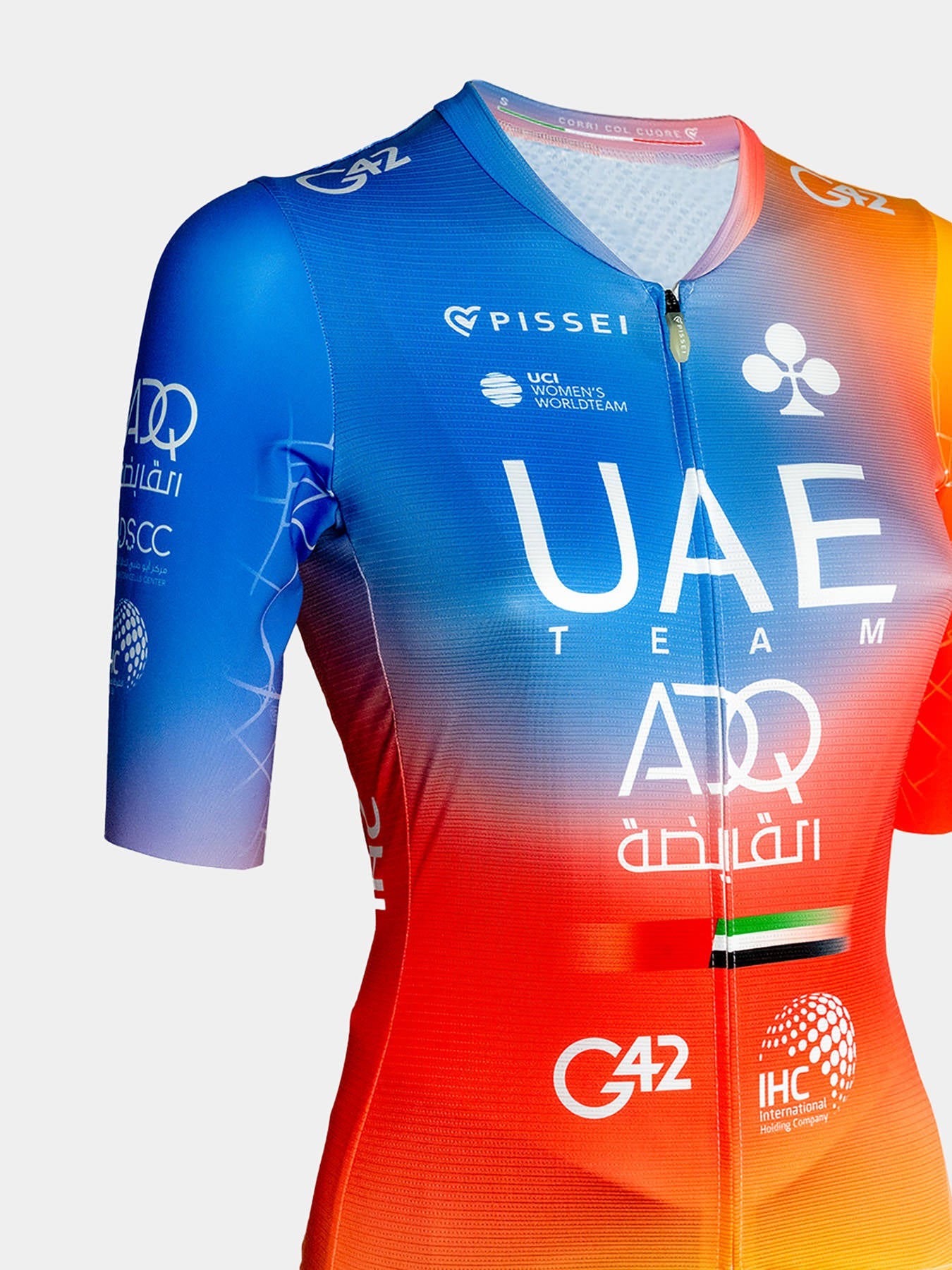 Pissei UAE Team ADQ Replica Women 23 Short Sleeve Jersey